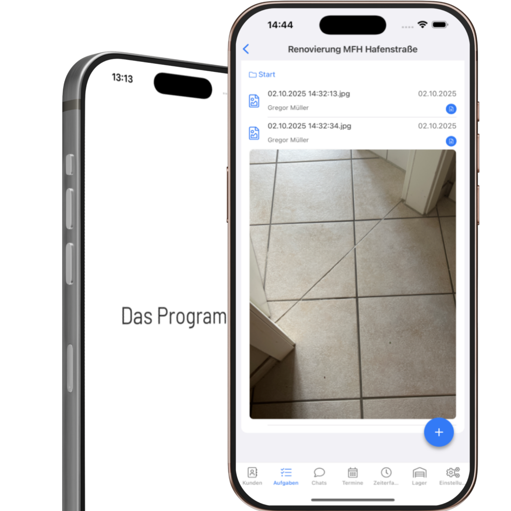 Flexibles Aufmaß mit Kamera Zugriff für schnelle Bilder von der Baustelle