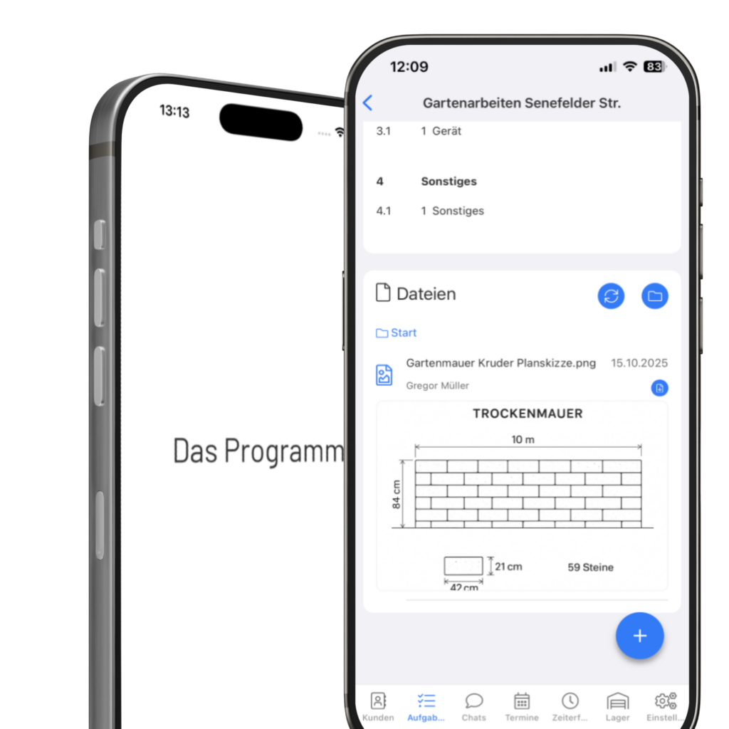 Das Programm ist deine GaLaBau Software mit Cloud App!