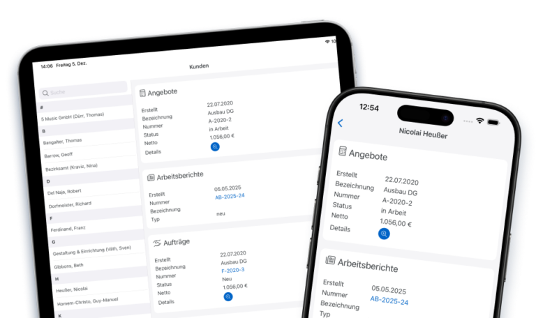 Das Programm: Deine Elektriker Software mit App
