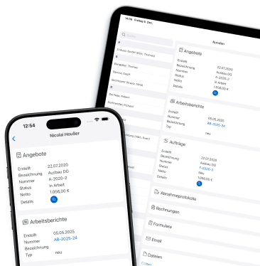 Das-Programm App Kundenansicht iPhone iPad
